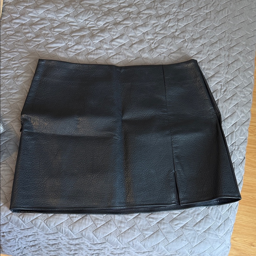 NWT Old Navy Black Leather Skirt
